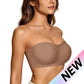 Dames Strapless Push-Up Bandeau BH - Antislip, Zonder Beugel, Ondersteunende Gewatteerde BH - Naadloze Comfortabele Bandeau Jelly BH