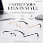 Fashionable HD Rimless Cut Rim 0°Anti Blue Light Glasses