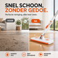 Multifunctionele handenvrije platte mop met clipsysteem