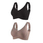 🎁Koop 1, krijg 2 gratis, 💕Geribbelde zijden push-up bh voor dames zonder stalen ring, verstelbaar🌸