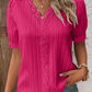 V-hals Plain Lace Elegant Shirt - Koop 2 gratis verzending