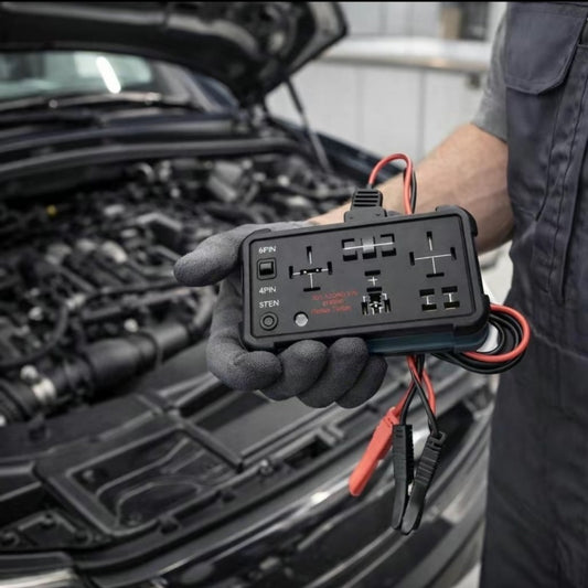 🔧⚡ 12V/24V Relais Tester – Eén knop, direct LED, werkt met 4/5-pins – voor auto, vrachtwagen & camper 💥 50% KORTING!