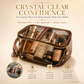3PCS New Retro Vintage Vanity Bag, Large Capacity Makeup Organizer for Women, Ladies Travle Storage Case, Waterproof Transparent Toiletry Bag, Portable Skincare Storage Case