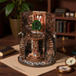DIY-boekenplank en poppenhuis-miniatuurhuiskit met kleine houten puzzels, perfect voor creatieve knutselwerkjes en om op een plank te zette