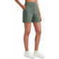 Women's High-Waisted Athletic Bermuda Shorts with Pockets – Running, Yoga, Summer Casual Activewear（Buy 2 Free Shipping）