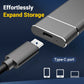 Draagbare externe harde schijf. Plug-and-play voor Windows, PC en Mac.