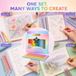 Color Freely, Erase Instantly! 50-Color No-Roll Erasable Pencils