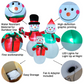 ☃️🎄Nieuw ontwerp Kerstmis opblaasbare sneeuwpop Kerstmis buitendecoratie met hoge verkoopcijfers
