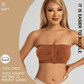 Strapless Ademend BH met Voorsluiting voor Grote Maten