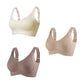 🎁Koop 1, krijg 2 gratis, 💕Geribbelde zijden push-up bh voor dames zonder stalen ring, verstelbaar🌸