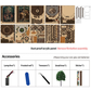 DIY-boekenplank en poppenhuis-miniatuurhuiskit met kleine houten puzzels, perfect voor creatieve knutselwerkjes en om op een plank te zette