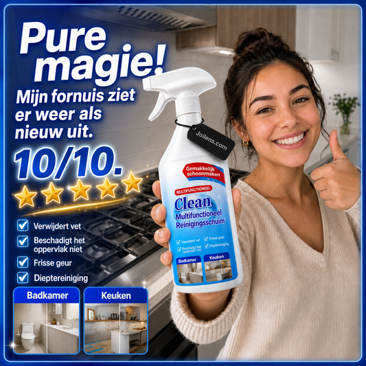Multifunctionele huishoudelijke reinigingsspray – verwijdert effectief alle soorten vlekken en stof.