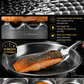 Met de hand gehamerde, ongecoate koekenpan met antiaanbaklaag van puur titaniumlegering