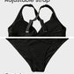 👙2025 Nieuw Type ~50% KORTING 👙Textured Knot-Front High-Waisted Bikini Set