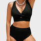 👙2025 Nieuw Type ~50% KORTING 👙Textured Knot-Front High-Waisted Bikini Set