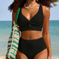 👙2025 Nieuw Type ~50% KORTING 👙Textured Knot-Front High-Waisted Bikini Set