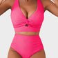 👙2025 Nieuw Type ~50% KORTING 👙Textured Knot-Front High-Waisted Bikini Set