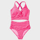 👙2025 Nieuw Type ~50% KORTING 👙Textured Knot-Front High-Waisted Bikini Set