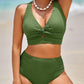 👙2025 Nieuw Type ~50% KORTING 👙Textured Knot-Front High-Waisted Bikini Set