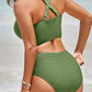 👙2025 Nieuw Type ~50% KORTING 👙Textured Knot-Front High-Waisted Bikini Set
