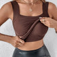 🏆Laatste dag 50% korting!!💐Thermische tanktops met ronde hals en ingebouwde beha voor dame