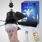 2-IN-1 DRAAGBARE PLAFONDVENTILATOR & LAMP met afstandsbediening