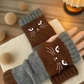 🎁Laatste dag van de aanbieding 49% KORTING🐱 Leuke gebreide kattenhandschoenen voor dames – voor warme handen en vrije vingers🧶