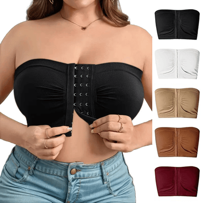 Strapless Ademend BH met Voorsluiting voor Grote Maten
