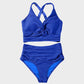 👙2025 Nieuw Type ~50% KORTING 👙Textured Knot-Front High-Waisted Bikini Set