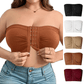 Strapless Ademend BH met Voorsluiting voor Grote Maten