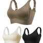 🎁Koop 1, krijg 2 gratis, 💕Geribbelde zijden push-up bh voor dames zonder stalen ring, verstelbaar🌸
