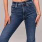 Flared jeans met superhoge taille en stretch