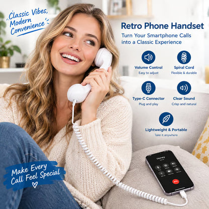 💝📞Vintage retro telefoonhoorn ✨Het meest unieke kerstcadeau! Perfect voor muziekliefhebbers🎄