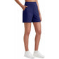 Women's High-Waisted Athletic Bermuda Shorts with Pockets – Running, Yoga, Summer Casual Activewear（Buy 2 Free Shipping）