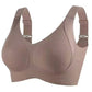 🎁Koop 1, krijg 2 gratis, 💕Geribbelde zijden push-up bh voor dames zonder stalen ring, verstelbaar🌸