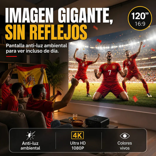 ⚽️⚽️WK Mega Sale – 50% Korting 🔥 Verlicht Projectiescherm (16:9) 🎥