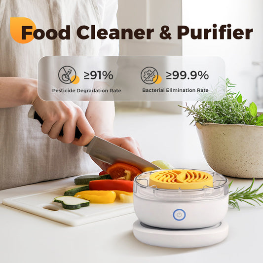 🔥Zomeruitverkoop - 49% korting🍉🥬Multifunctionele, draadloze en draagbare voedselreiniger en -zuiveraar met waterdicht ontwerp