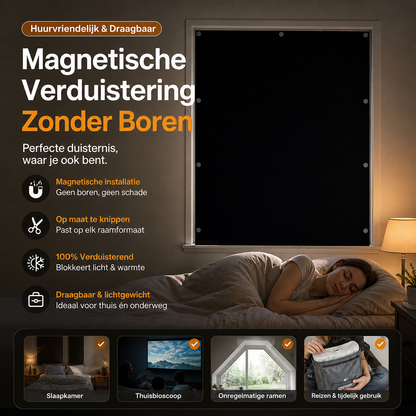 🥳2026 HOT SALE🥳💞50K+ SOLD!🌙😴 50% OFF! Magnetic Blackout Curtain – 100% blackout, easy magnetic install. No tools, no drilling. Reusable & portable. Sleep tight! 🛌✨