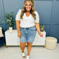 Jean-short met halfhoge taille voor dames