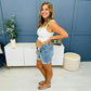 Jean-short met halfhoge taille voor dames