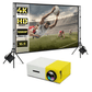 🎬 50% KORTING OP DE UITVERKOOP! ✨ Gigantisch draagbaar bioscoopscherm voor buiten - 4K HD-projectie met verstelbare standaard voor buitenfeesten 🌟🌙