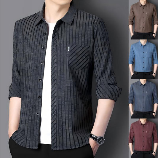 🔥Uitverkoop🔥Men's Casual Business Lapel Shirt voor Herfst & Winte