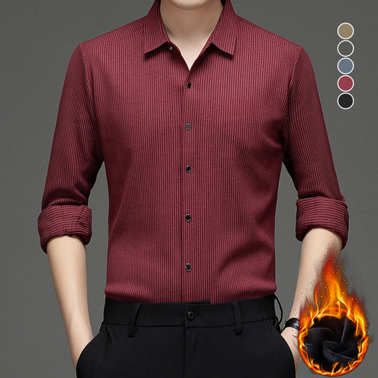 Heren Business Casual Verdikt Gestreept Overhemd