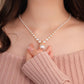 💜Vintage elegante zirkonia imitatie parelketting & oorbellen
