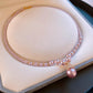 💜Vintage elegante zirkonia imitatie parelketting & oorbellen