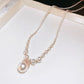 💜Vintage elegante zirkonia imitatie parelketting & oorbellen