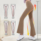 Strakke sneldrogende hoge taille yoga broek met flared pijpen