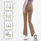Strakke sneldrogende hoge taille yoga broek met flared pijpen
