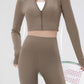 Strakke sneldrogende hoge taille yoga broek met flared pijpen