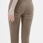 Strakke sneldrogende hoge taille yoga broek met flared pijpen